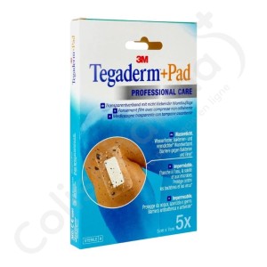 Tegaderm + Pad 3M 5 cm x 7 cm - 5 doorzichtige pleisters