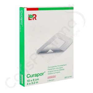 Curapor 8 cm x 10 cm - 5 pansements chirurgicaux