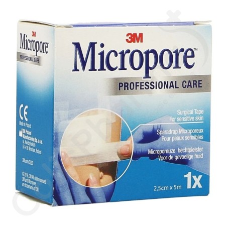 3M Micropore-tape Rol 2,5 cm x 5 m - 1 stuk