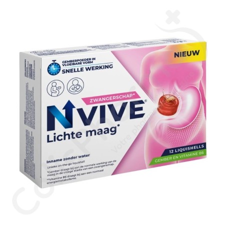 Nvive Lichte Maag Vroege Zwangerschap - 12 kauwgom