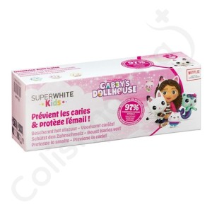 Superwhite Kids Dentifrice Fraise Gabby et la Maison magique - 50 ml