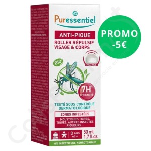 Puressentiel Anti-pique Roller Répulsif Visage & Corps - 50 ml - PROMO -5€