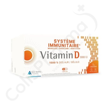Vitamine D 3000 IE - 96 capsules