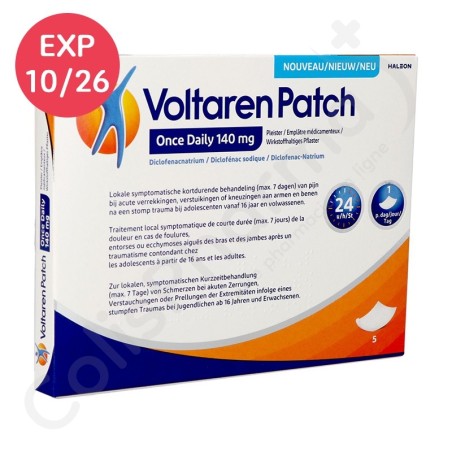 Voltaren Patch Once Daily 140 mg - 5 emplâtres - OFFRE SPECIALE - EXP 10/2026