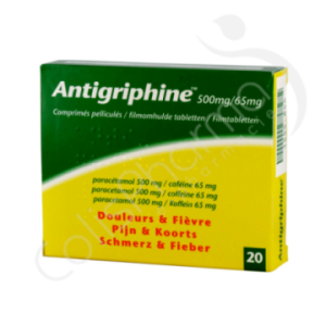 Antigriphine 500 mg/65 mg - 20 comprimés