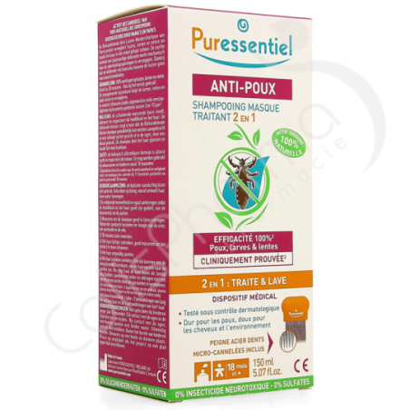 Puressentiel Anti-luizen Shampoo 2in1 - 150 ml + kam