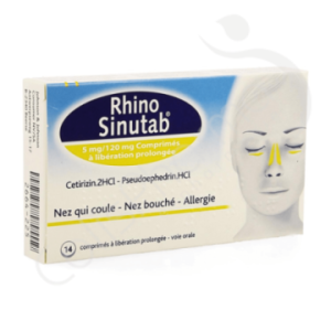 Rhinosinutab 5 mg/120 mg - 14 tabletten met verlengde afgifte