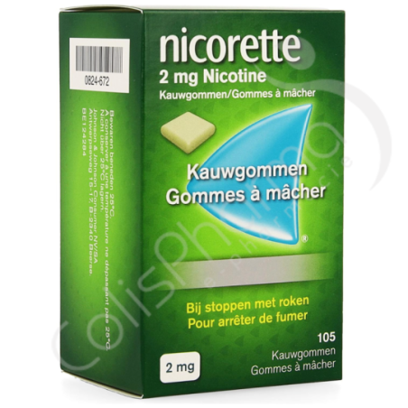 Nicorette Nicotine 2 mg - 105 kauwgommen