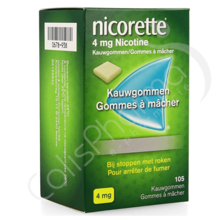 Nicorette Nicotine 4 mg - 105 gommes à mâcher