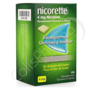 Nicorette Nicotine 4 mg - 105 kauwgommen