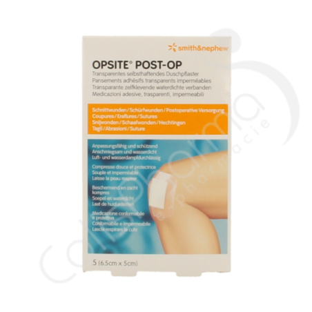 Opsite Post-Op 6,5x5 cm - 5 stuks