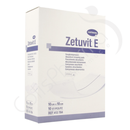 Zetuvit E 10x10 cm - 10 steriele verbanden
