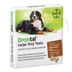 Drontal Large Dog Tasty - 2 comprimés