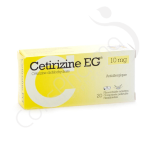 Cetirizine EG 10 mg - 20 comprimés