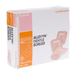 Allevyn Gentle Border - 7,5x7,5 cm - 10 stuks