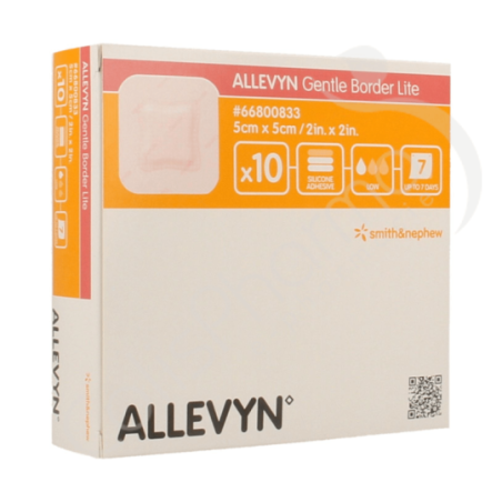 Allevyn Gentle Border Lite - 5x5 cm - 10 stuks