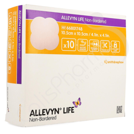 Allevyn Life Non-Bordered - 10,5x10,5 cm - 10 stuks