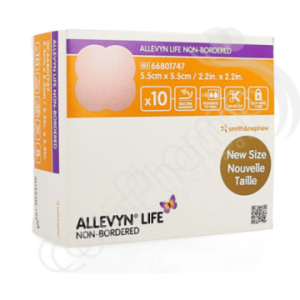 Allevyn Life Non-Bordered - 5,5x5,5 cm - 10 stuks