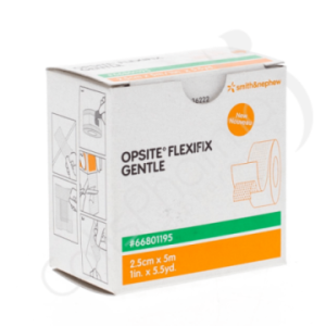 Opsite Flexifix Gentle Rol 2,5 cm x 5 m - 1 stuk