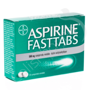 Aspirine Fasttabs 500 mg - 20 comprimés