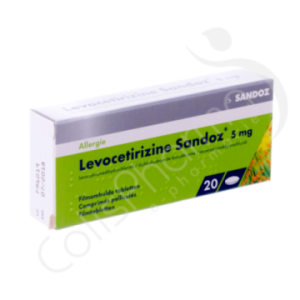 Levocetirizine Sandoz 5 mg - 20 comprimés