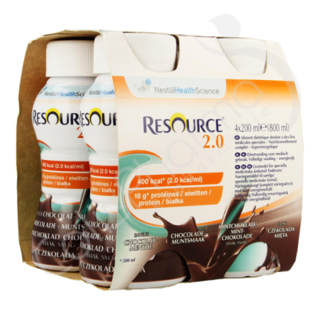 Resource 2.0 Chocolat-Menthe - 4x200 ml