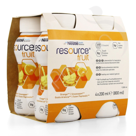 Resource Fruit Orange - 4x200 ml