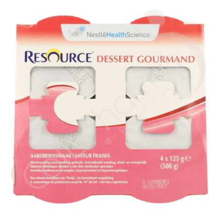 Resource Dessert Gourmand Fraise - 4x125 g