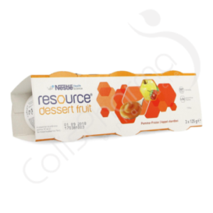 Resource Dessert Fruit Appel-Aardbei - 3x125 g