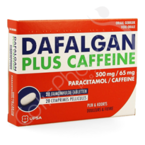 Dafalgan Plus Caffeine 500 mg/65 mg - 20 comprimés