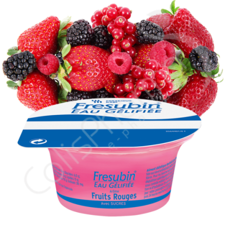 Fresubin Eau Gelifiée Sucre Fruits Rouges - 12x125 g