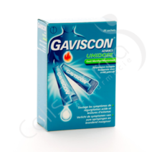 Gaviscon Advance Unidose Goût Menthe - 20 sachets de 10 ml