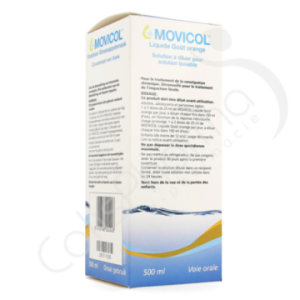 Movicol Liquide Goût Orange - Solution à diluer 500 ml