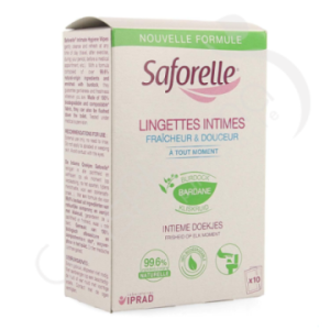 Saforelle Lingettes Intimes - 10 pièces