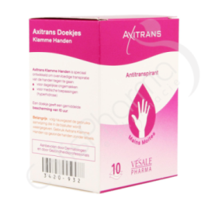 Axitrans Mains Moites - 10 lingettes