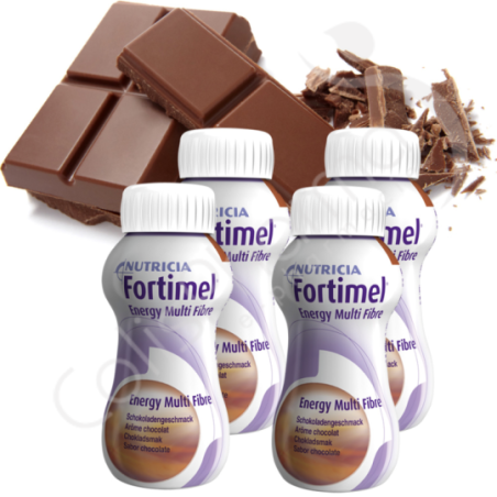 Fortimel Energy Multi Fibre Chocolade - 4x200 ml