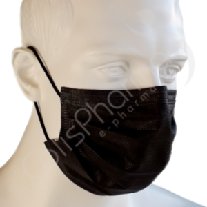 Masques chirurgicaux - Noir - Type IIR - 1 boîte de 50 masques