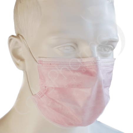 Masques chirurgicaux - Rose - Type IIR - 1 boîte de 50 masques