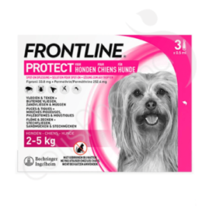 Frontline Protect Solution Pour Spot-On Chiens XS 2-5 kg - 3 pipettes de 0,5 ml