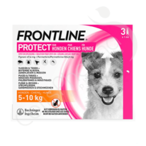Frontline Protect Solution Pour Spot-On Chiens S 5-10 kg - 3 pipettes de 1 ml