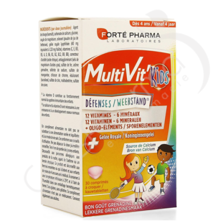 Forté Pharma MultiVit' 4G Kids - 30 comprimés