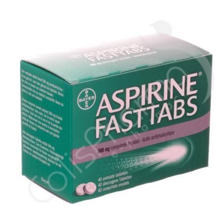 Aspirine Fasttabs 500 mg - 40 comprimés