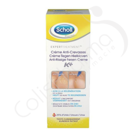 Scholl Pharma Traitement - Crème anti-crevasses K+ - 60 ml