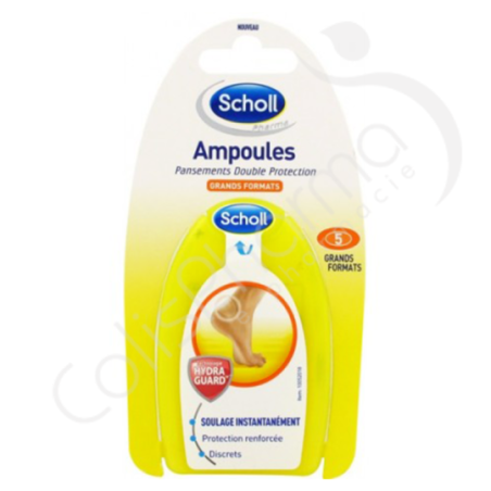 Scholl Pansements Ampoules Grand Format Talon - 5 pièces