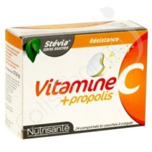 Nutrisanté Vitamine C + Propolis - 24 comprimés à croquer