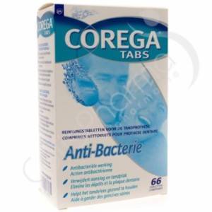 Corega Tabs Anti-bacterieel - 66 tabletten