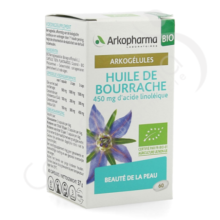 Arkogélules Huile de Bourrache Bio - 60 gélules