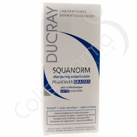 Ducray Squanorm Shampooing Traitant Antipelliculaire Pellicules Grasses - 200 ml