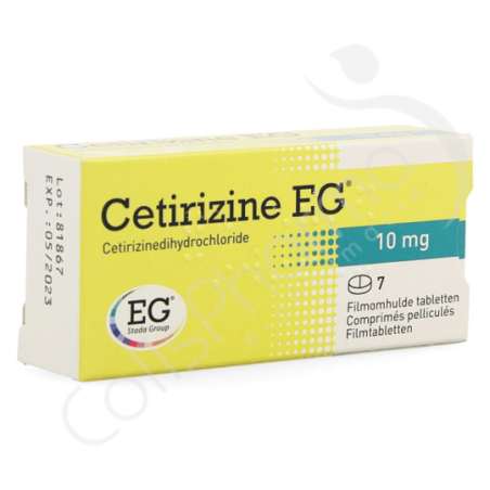 Cetirizine EG 10 mg - 7 comprimés