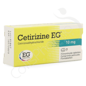 Cetirizine EG 10 mg - 7 comprimés